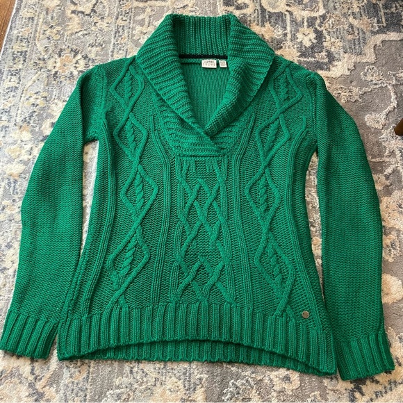 Green Cable Knit Sweater - Picture 1 of 5